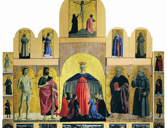 Piero della Francesca: Polittico della Misericordia – assieme – Pinacoteca Comunale di Sansepolcro.